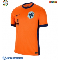 Fotballdrakt Herre Nederland Virgil van Dijk #4 Hjemmedrakt EM 2024 Kortermet